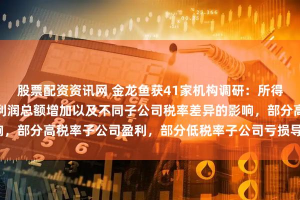 股票配资资讯网 金龙鱼获41家机构调研：所得税费用较高主要是因为利润总额增加以及不同子公司税率差异的影响，部分高税率子公司盈利，部分低税率子公司亏损导致（附调研问答）