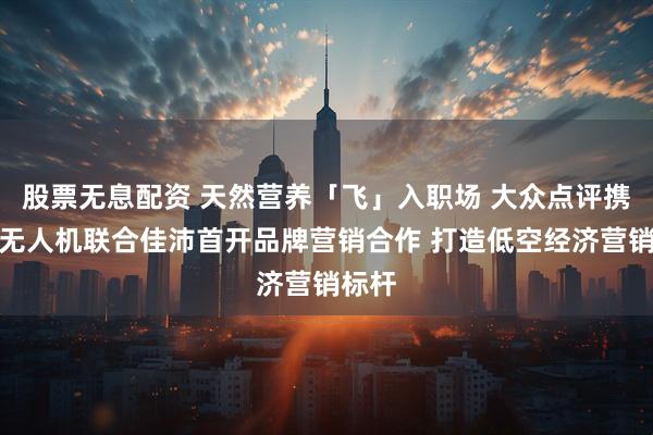 股票无息配资 天然营养「飞」入职场 大众点评携美团无人机联合佳沛首开品牌营销合作 打造低空经济营销标杆